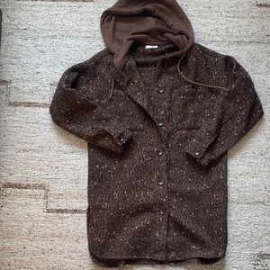 Brown Hooded Women's Jacket